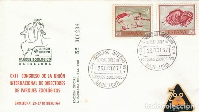 Sellos: A&ntilde;o 1967, Zoologicos, congreso internacional de directores, edicion oficial numerada, 250 ejemplares