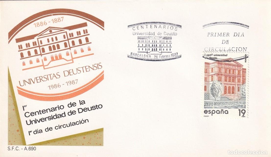 Sellos: SPD Barcelona 1987 - Ier Centenario de la Universidad de Deusto - Universitas Deustensis 1886