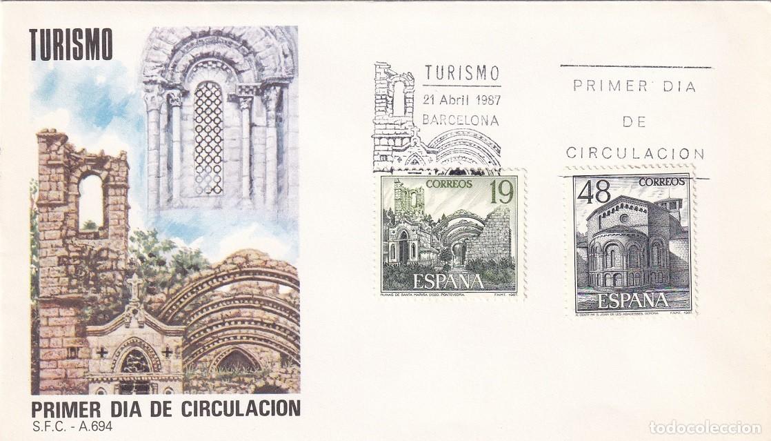Sellos: SPD Barcelona 1987 - Turismo: Ruinas de Santa Mari&ntilde;a de Dozo Monasterio de San Juan de las Abadesas