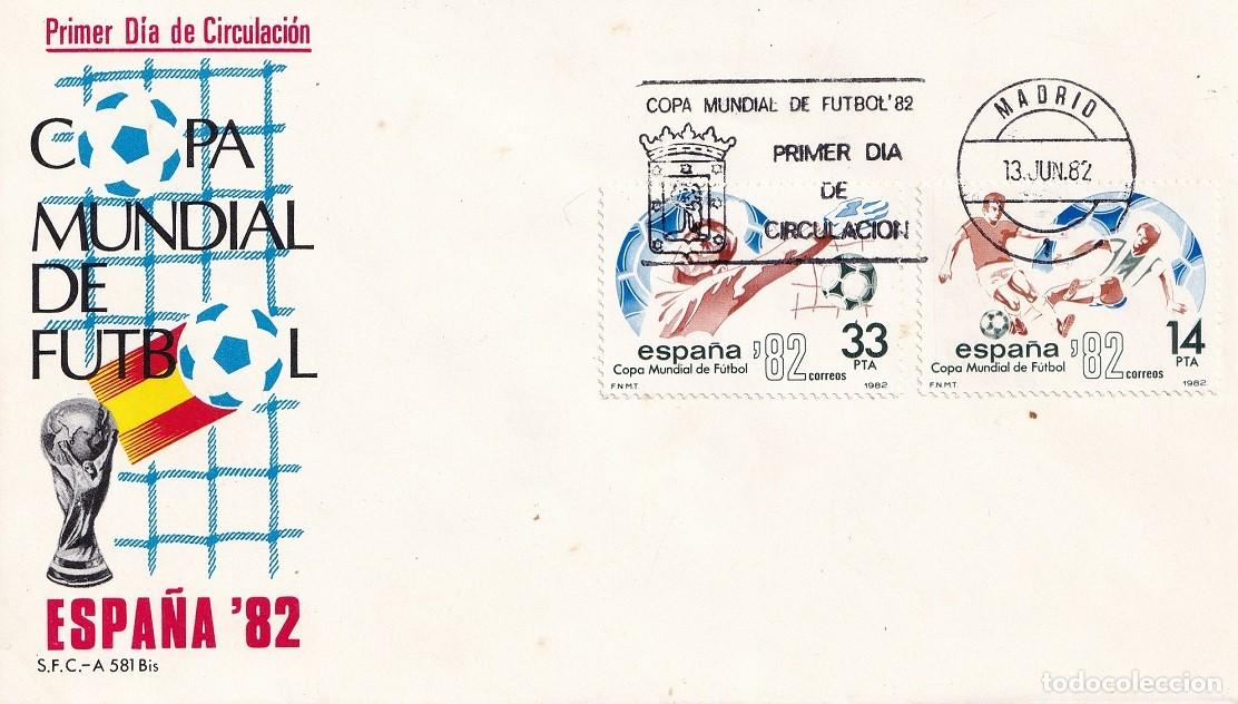 Sellos: SPD Madrid 1982 - Copa Mundial de F&uacute;tbol Espa&ntilde;a 82 - Regate y Gol - Primer d&iacute;a de circulaci&oacute;n FDC