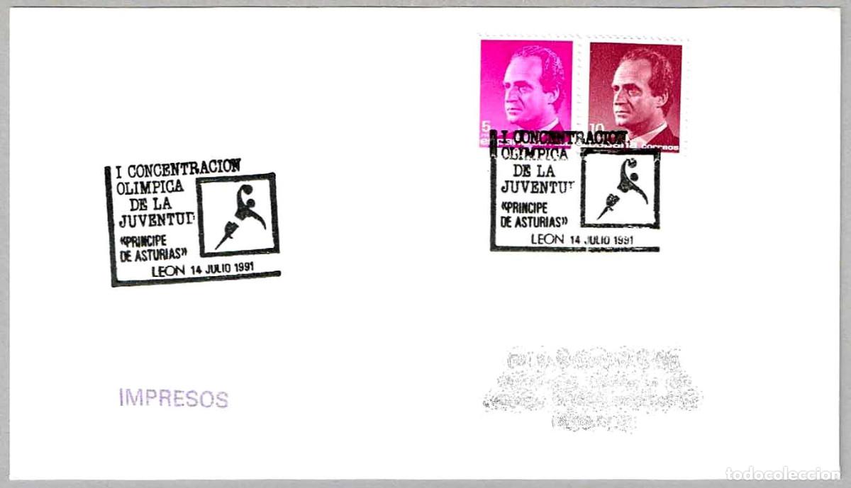 Sellos: Matasellos I CONCENTRACION OLIMPICA DE LA JUVENTUD - BALONMANO. Leon 1991