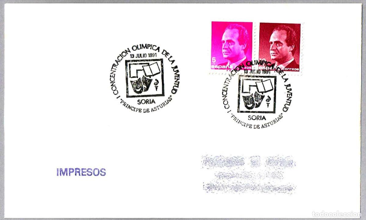 Sellos: Matasellos I CONCENTRACION OLIMPICA DE LA JUVENTUD - PRINCIPE DE ASTURIAS. Soria 1991