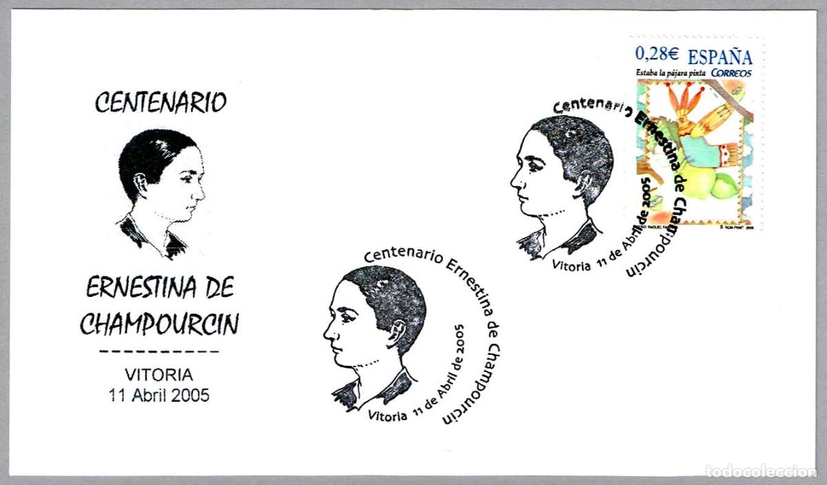 Sellos: Matasellos CENTENARIO POETISA ERNESTINA DE CHAMPOURCIN. Vitoria, Pais Vasco, 2005