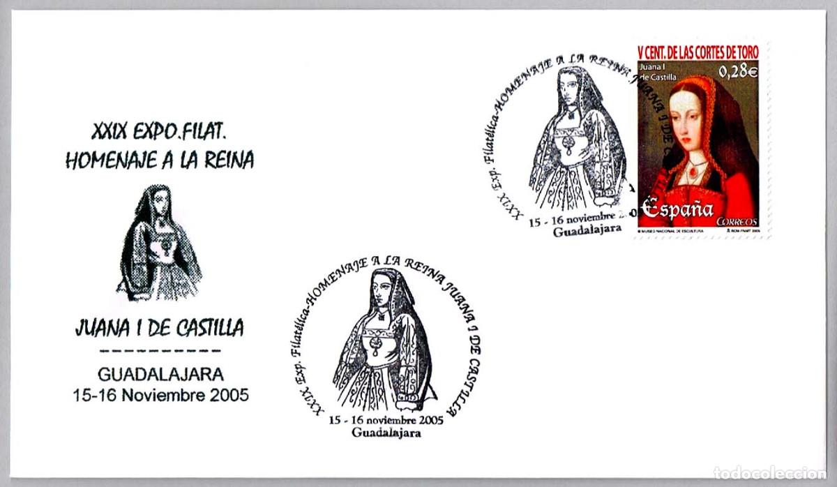 Sellos: Matasellos HOMENAJE A LA REINA JUANA I DE CASTILLA. Guadalajara 2005