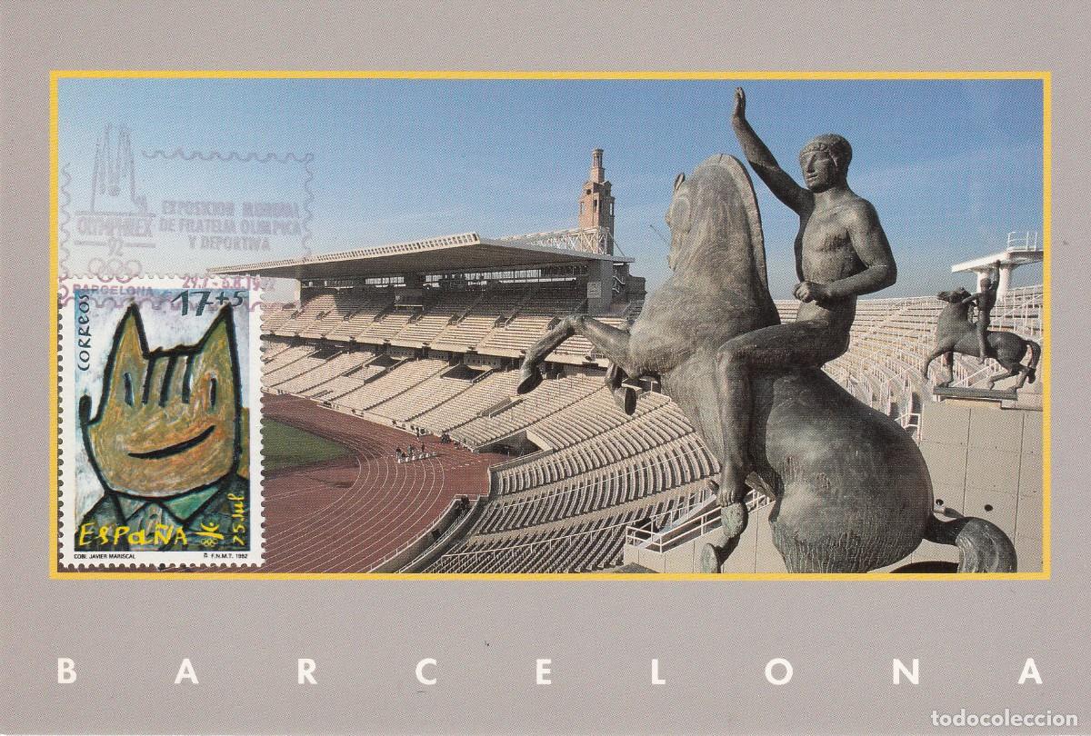 Sellos: BARCELONA - 92 MATASELLOS EXPOSICI&Oacute;N FILAT&Eacute;LICA OLYMPHILEX - 1992 EN M&Aacute;XIMA