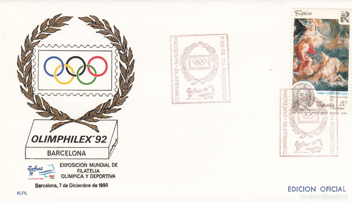 Sellos: BARCELONA - 92 MATASELLOS OLYMPHILEX - 1990