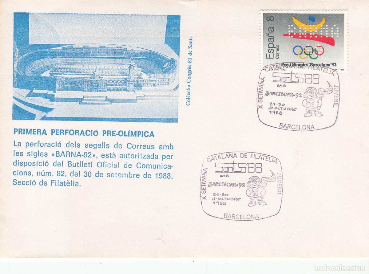 Sellos: BARCELONA 92 - MATASELLOS SETMANA CATALANA CON PERFORADO