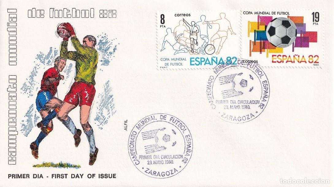 Sellos: SPD Zaragoza 1982 en Alfil / Campeonato Mundial de F&uacute;tbol 82 - 1980: Copa Mundial de F&uacute;tbol - FDC