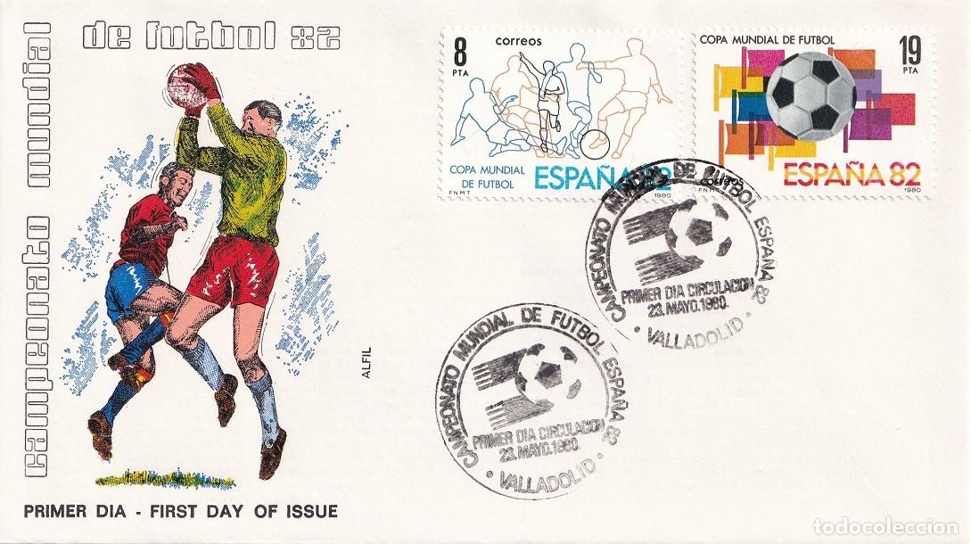 Sellos: SPD Valladolid 1982 en Alfil / Campeonato Mundial de F&uacute;tbol 82 - 1980: Copa Mundial de F&uacute;tbol - FDC