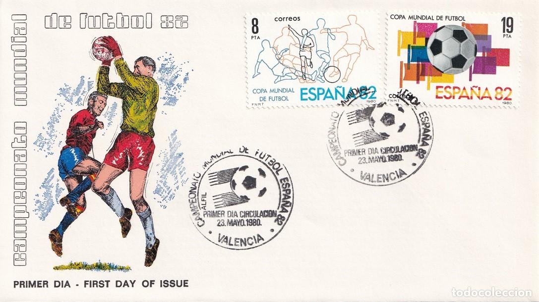 Sellos: SPD Valencia 1982 en Alfil / Campeonato Mundial de F&uacute;tbol 82 - 1980: Copa Mundial de F&uacute;tbol - FDC