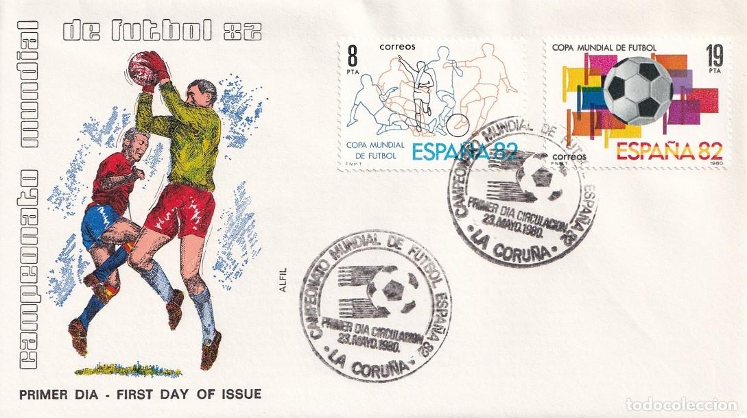 Sellos: SPD La Coru&ntilde;a 1982 en Alfil / Campeonato Mundial de F&uacute;tbol 82 - 1980: Copa Mundial de F&uacute;tbol - FDC