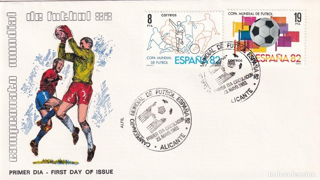 Sellos: SPD Alicante 1982 en Alfil / Campeonato Mundial de F&uacute;tbol 82 - 1980: Copa Mundial de F&uacute;tbol - FDC