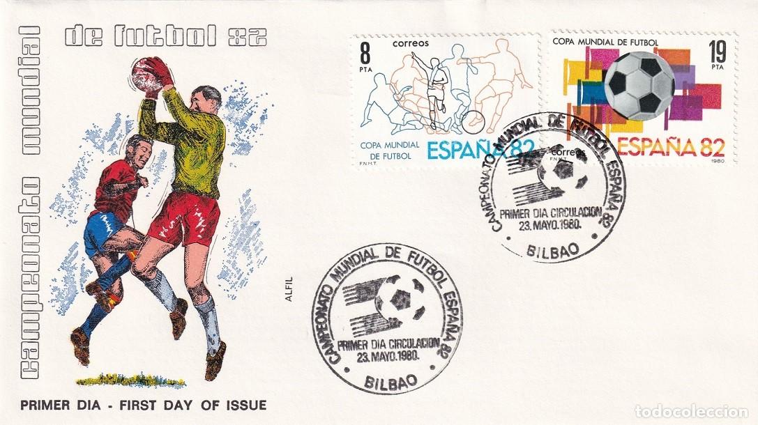 Sellos: SPD Bilbao 1982 en Alfil / Campeonato Mundial de F&uacute;tbol 82 - 1980: Copa Mundial de F&uacute;tbol - FDC
