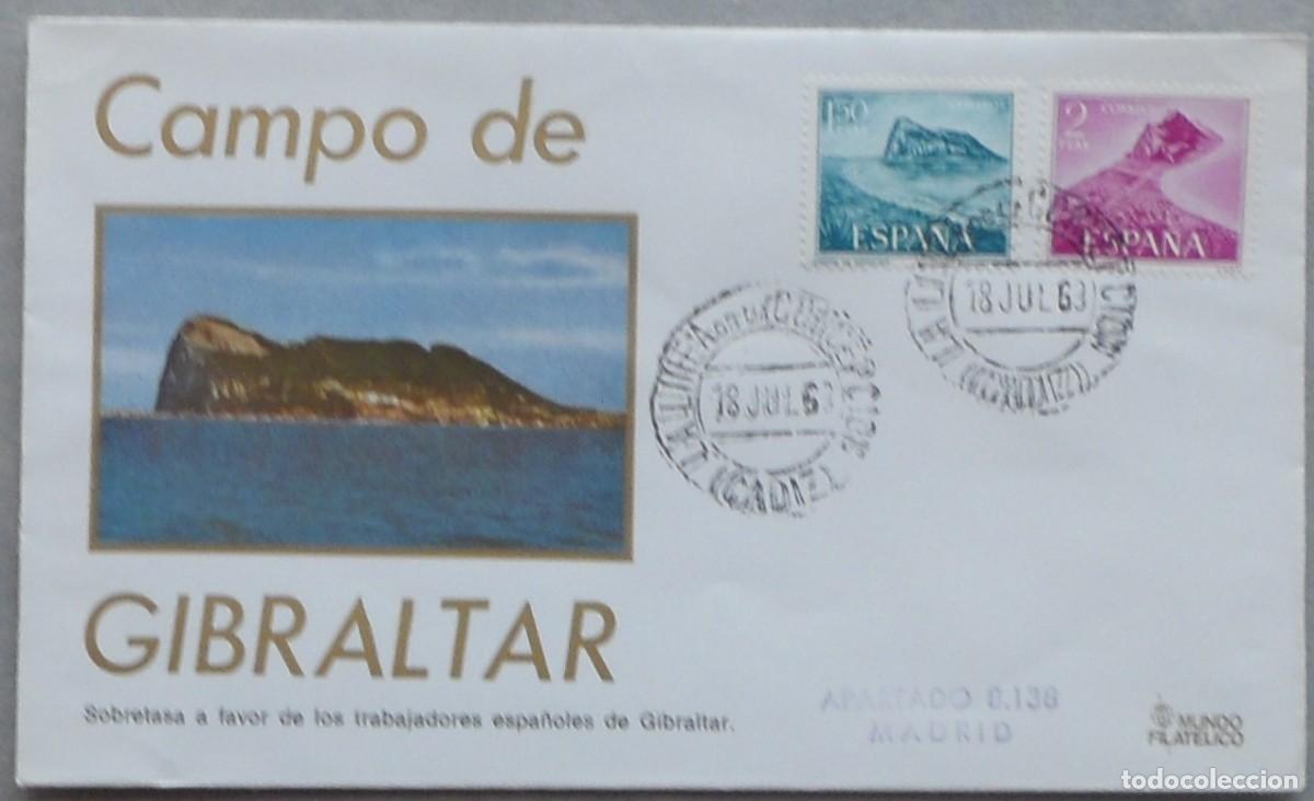 Sellos: 1969-ESPA&Ntilde;A-SOBRES PRIMER DIA-VER FOTO-N&ordm;1933/4-PRO TRABAJADORES ESPA&Ntilde;OLES DE GIBRALTAR