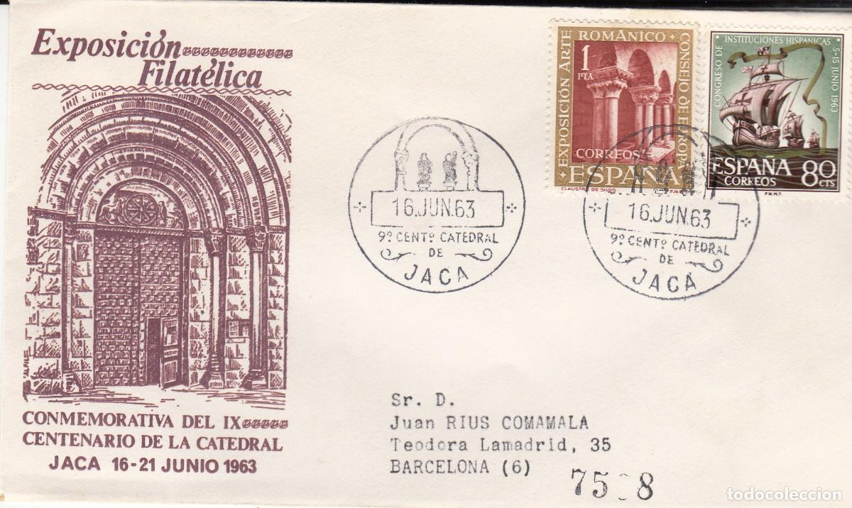 Sellos: MATASELLOS 9 CENTENARIO DE LA CATEDRAL DE JACA - 1963 - Foto 1