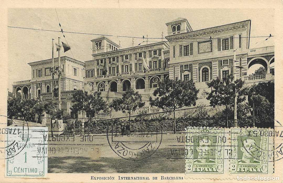 Sellos: EL ACEITE DE OLIVA QUE EXPORTA..MATASELLOS RODILLO ZARAGOZA 1930 TP TOMAS ANDRES MOD 2 CIRCULADA VER