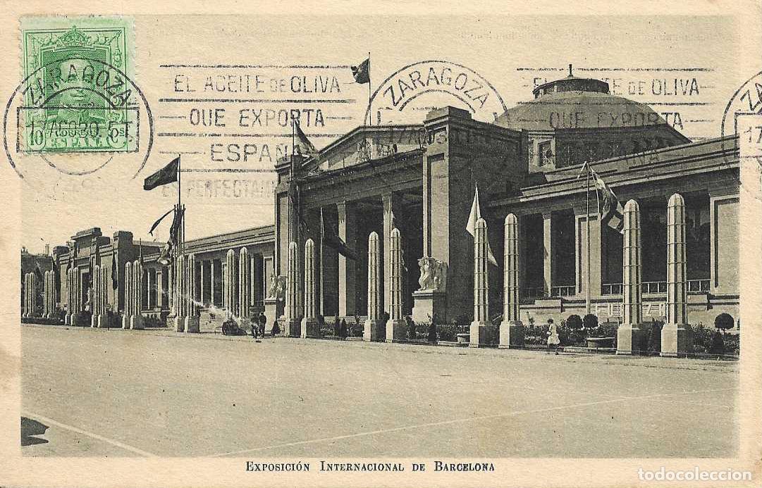 Sellos: EL ACEITE DE OLIVA QUE EXPORTA..MATASELLOS RODILLO ZARAGOZA 1930 TP TOMAS ANDRES MOD 1 CIRCULADA VER