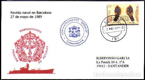 Sellos: ARMADA 1989 PORTAAERONAVES DEDALO Y PRINCIPE DE ASTURIAS