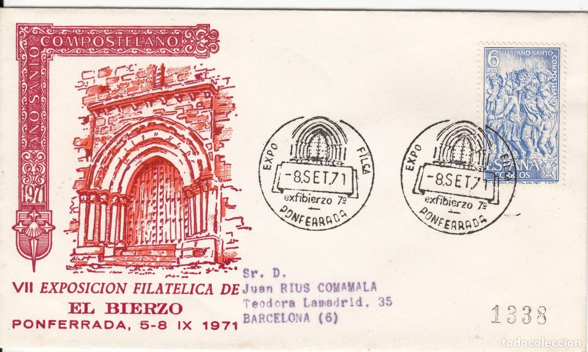 Sellos: MATASELLOS EXPOSICI&Oacute;N FILAT&Eacute;LICA DEL BIERZO - EXFIBIERZO -71 PONFERRADA - 1971