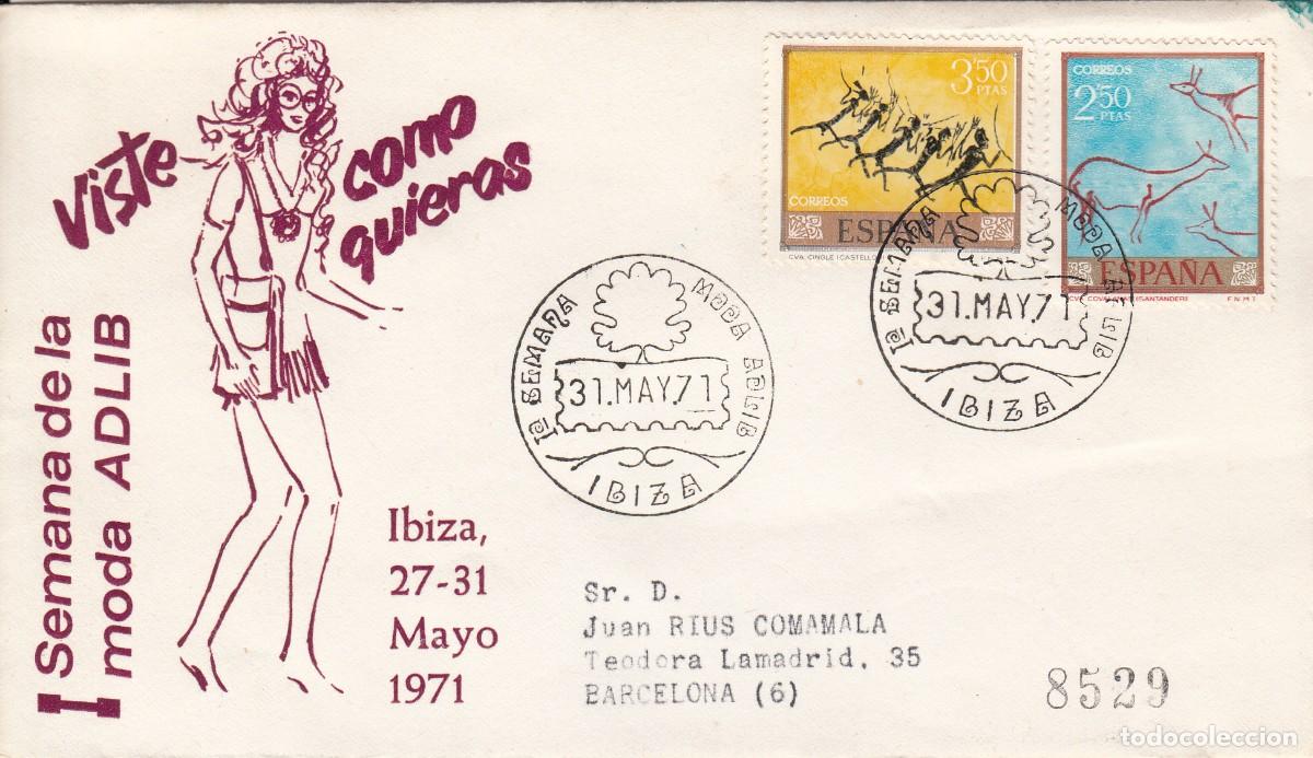 Sellos: MATASELLOS SEMANA MODA ADLIB - IBIZA - 1971 - Foto 1