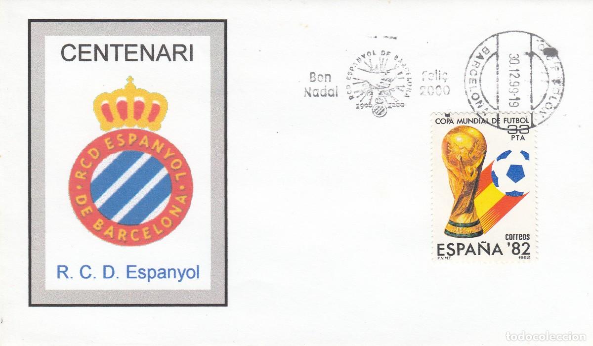 Sellos: MATASELLOS RCD ESPANYOL DE BARCELONA - BON NADAL FELI&Ccedil; 2000