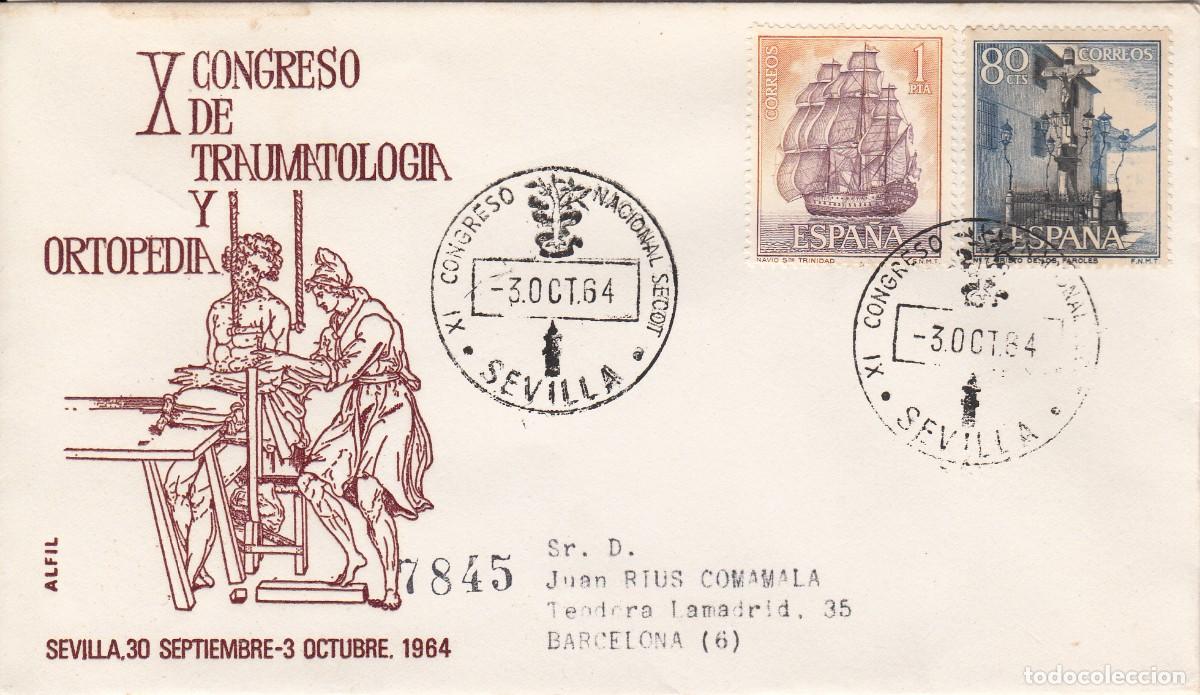 Sellos: MATASELLOS CONGRESO NACIONAL SECOT - TRAUMATOLOG&Iacute;A Y ORTOPEDIA - SEVILLA - 1964
