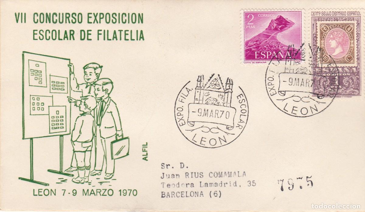 Sellos: MATASELLOS EXPOSICI&Oacute;N FILAT&Eacute;LICA ESCOLAR - LE&Oacute;N - 1970