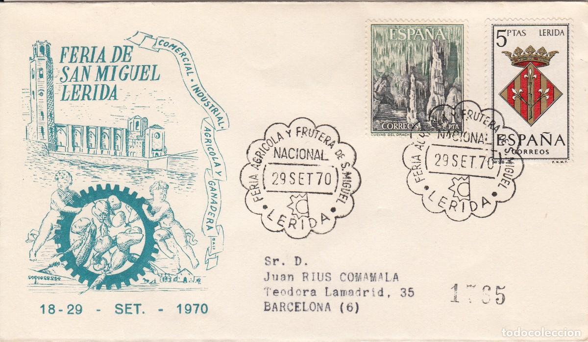 Sellos: MATASELLOS FERIA AGR&Iacute;COLA Y FRUTERA DE SAN MIGUEL - L&Eacute;RIDA - LLEIDA - 1970