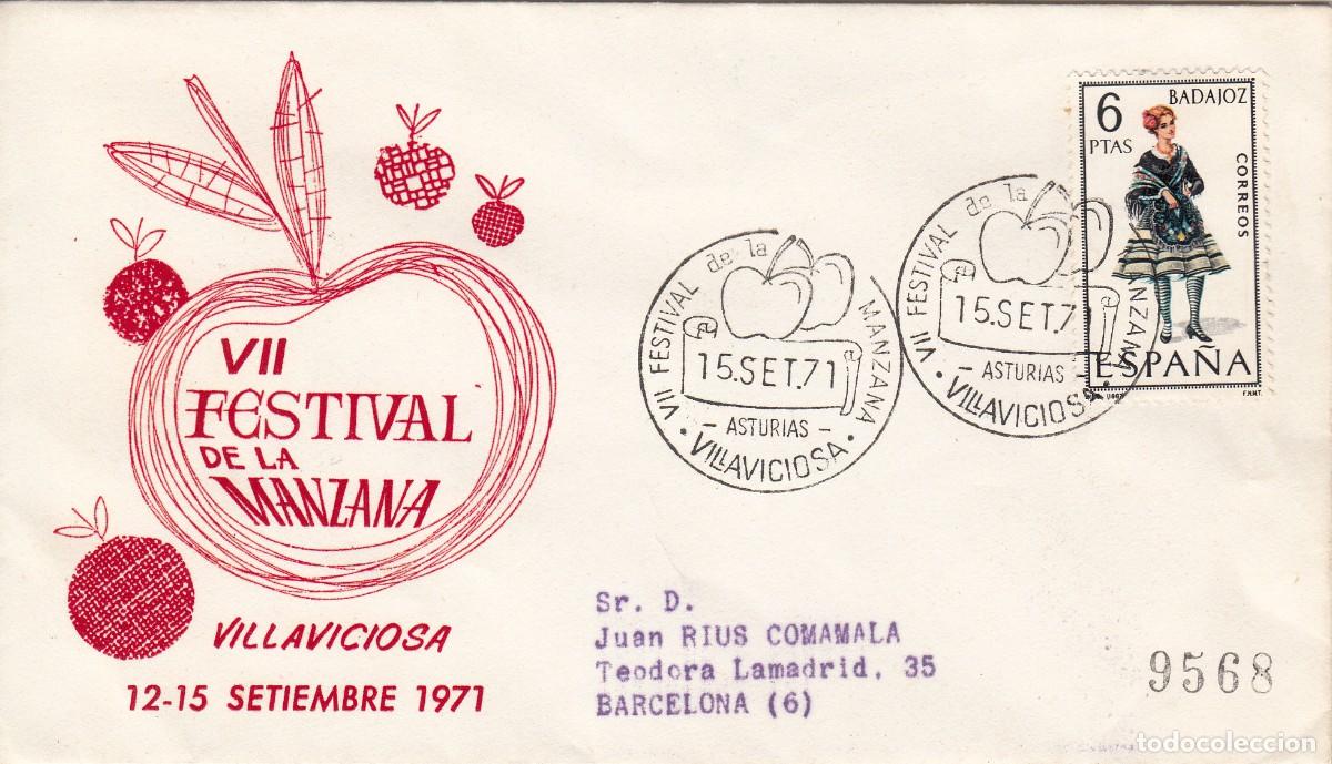 Sellos: MATASELLOS VII FESTIVAL DE LA MANZANA - VILLAVICIOSA - 1971