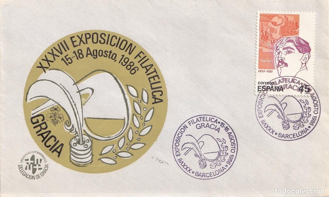 Sellos: Sobre 1986 - XXXVII Exposici&oacute;n Filat&eacute;lica Gracia - Matasellos especiales