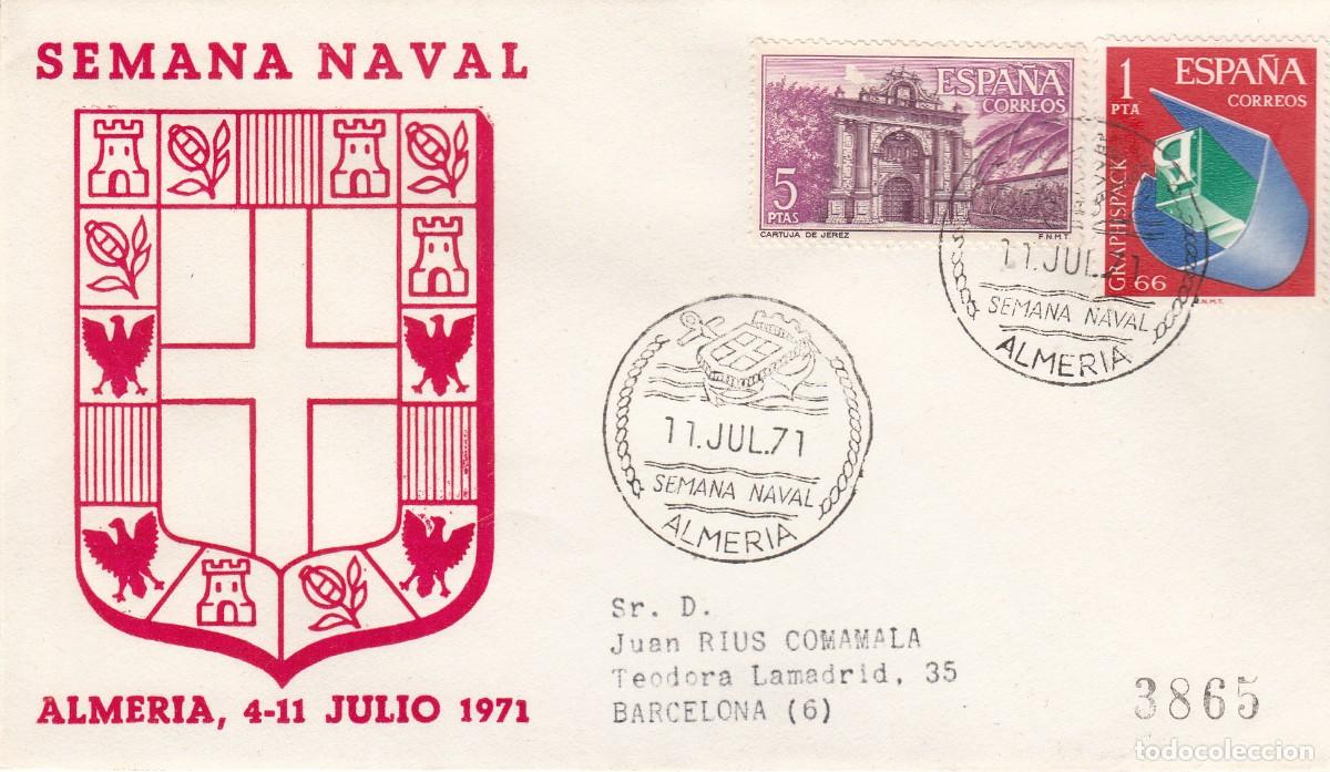 Sellos: MATASELLOS SEMANA NAVAL - ALMER&Iacute;A - 1971
