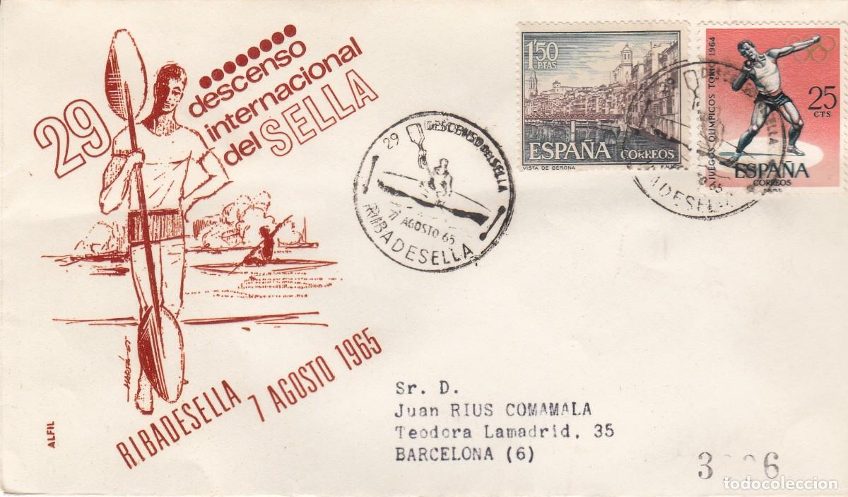Sellos: MATASELLOS DESCENSO INTERNACIONAL DEL SELLA - RIBADESELLA - 1965