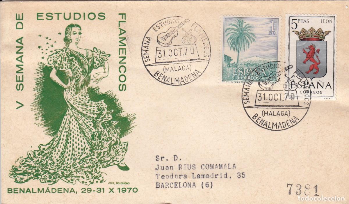 Sellos: MATASELLOS SEMANA DE ESTUDIOS FLAMENCOS - BENALMADENA - 1970
