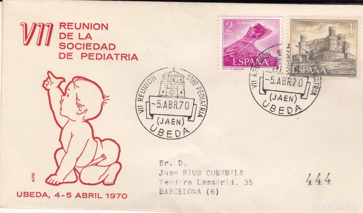 Sellos: MATASELLOS REUNI&Oacute;N SOCIEDAD DE PEDIATR&Iacute;A - UBEDA (JA&Eacute;N) 1970
