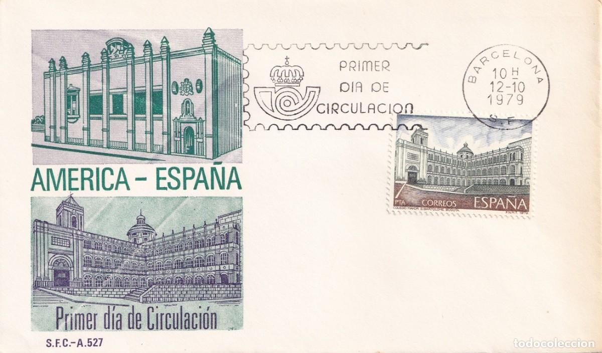 Sellos: SPD Barcelona 1979 - Am&eacute;rica-Espa&ntilde;a - Colegio Mayor de San Bartolom&eacute; - Universidad de San Marcos