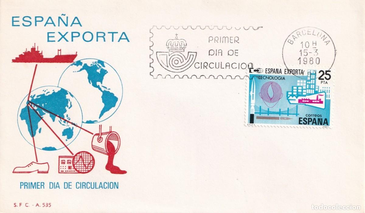 Sellos: SPD Barcelona 1980 - Espa&ntilde;a exporta - Maquinaria herramienta - Primer d&iacute;a de circulaci&oacute;n - FDC