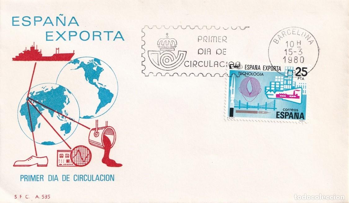 Sellos: SPD Barcelona 1980 - Espa&ntilde;a exporta - Maquinaria herramienta - Primer d&iacute;a de circulaci&oacute;n - FDC