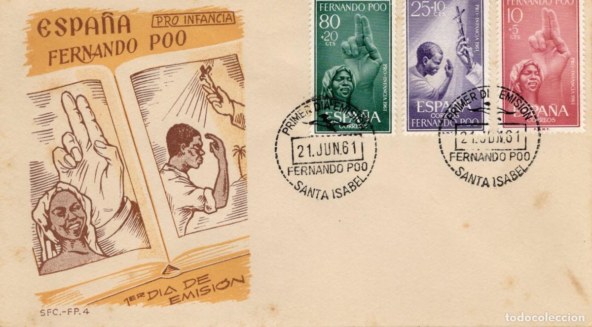 Briefmarken: SC8 Sobre del primer d&iacute;a no circulado FERNANDO POO a&ntilde;o 1961 v.c. 2.25 &euro;
