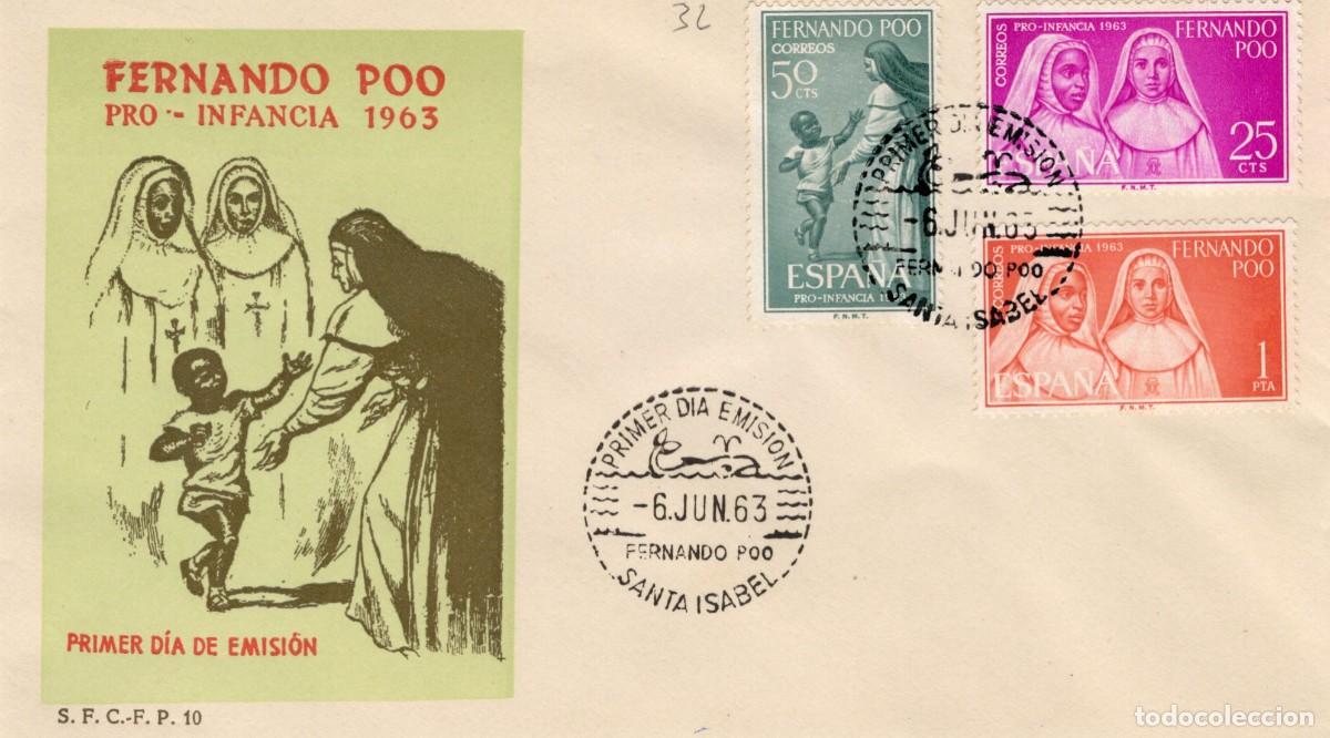 Briefmarken: SC10 Sobre del primer d&iacute;a no circulado FERNANDO POO a&ntilde;o 1963 v.c. 2.25 &euro;