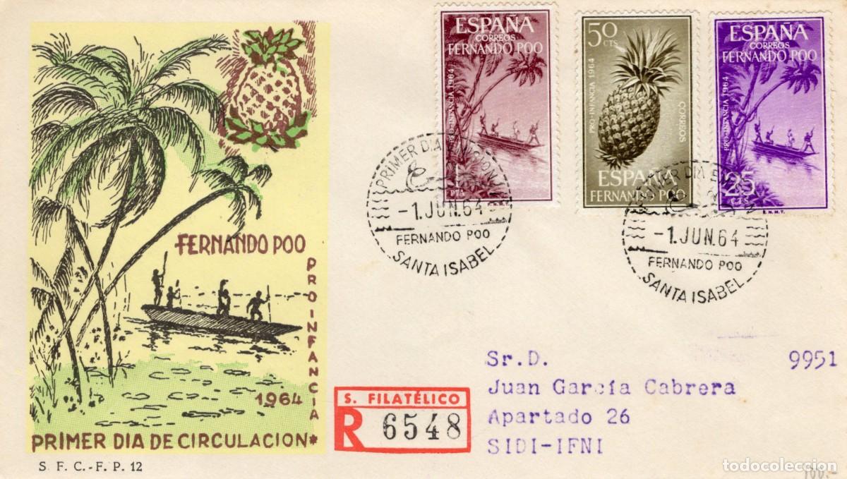 Selos: SC14 Sobre del primer d&iacute;a circulado y certificado FERNANDO POO a&ntilde;o 1964 v.c. 6.50 &euro;