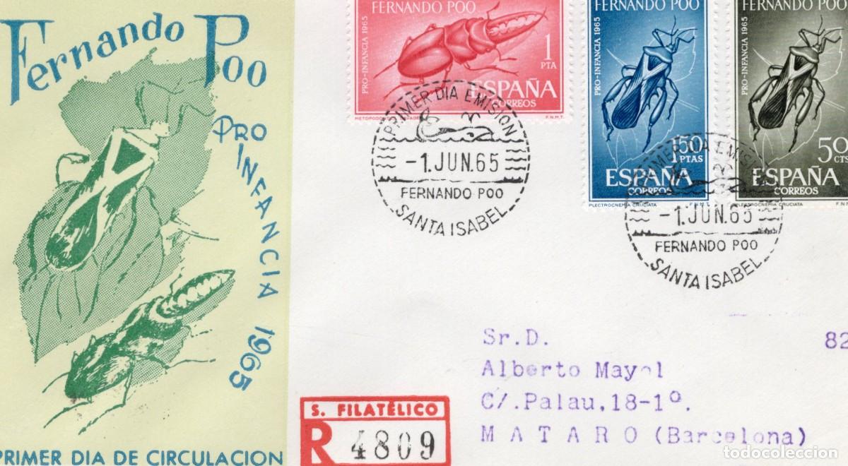 Selos: SC17 Sobre del primer d&iacute;a circulado y certificado FERNANDO POO a&ntilde;o 1965 v.c. 2.25 &euro;