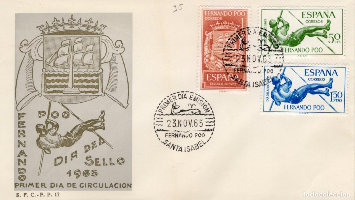 Selos: SC18 Sobre del primer d&iacute;a no circulado FERNANDO POO a&ntilde;o 1965 v.c. 2.25 &euro;