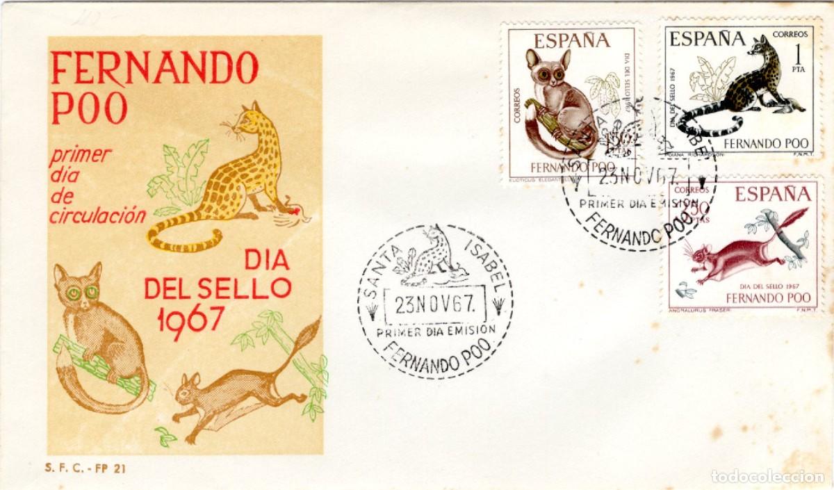 Selos: SC20 Sobre del primer d&iacute;a no circulado FERNANDO POO a&ntilde;o 1967 v.c. 2.75 &euro;