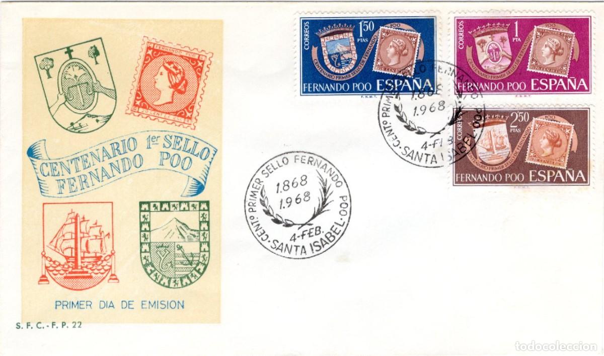 Selos: SC21 Sobre del primer d&iacute;a no circulado FERNANDO POO a&ntilde;o 1968 v.c. 2.50 &euro;