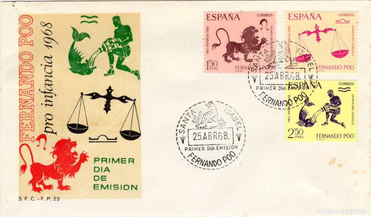Stamps: SC22 Sobre del primer d&iacute;a no circulado FERNANDO POO a&ntilde;o 1968 v.c. 2.50 &euro;
