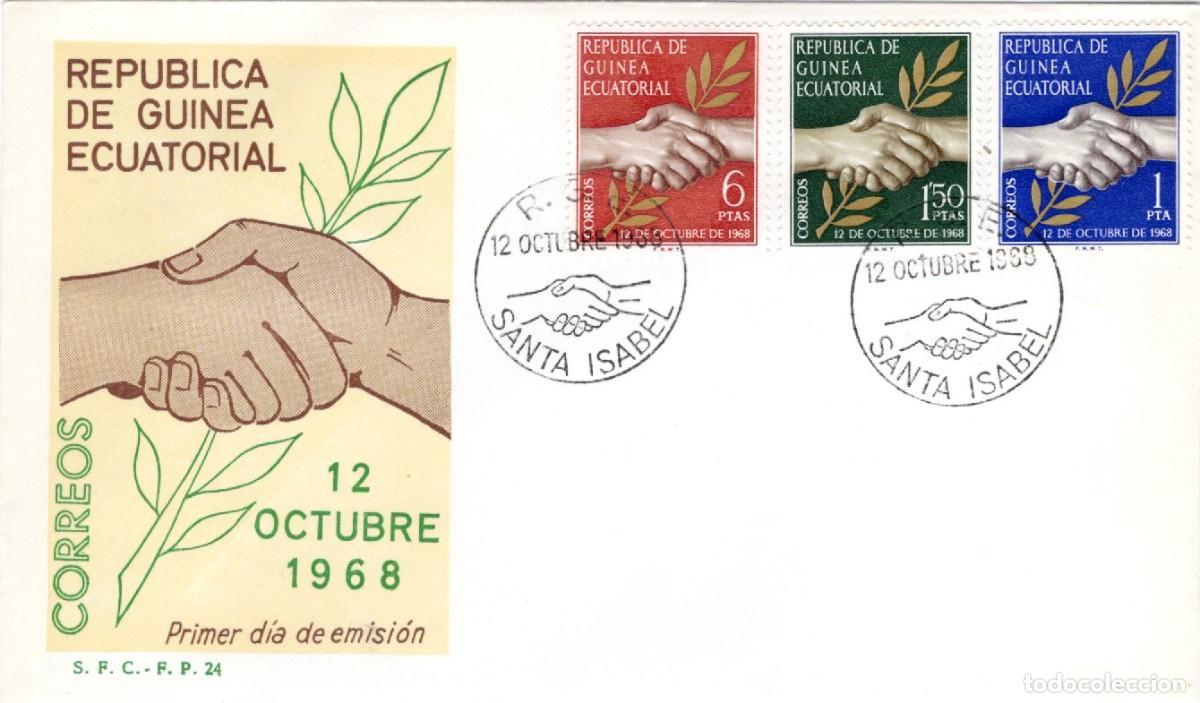 Selos: SC23 Sobre del primer d&iacute;a no circulado GUINEA ECUATORIAL a&ntilde;o 1968 v.c. 2.50 &euro;