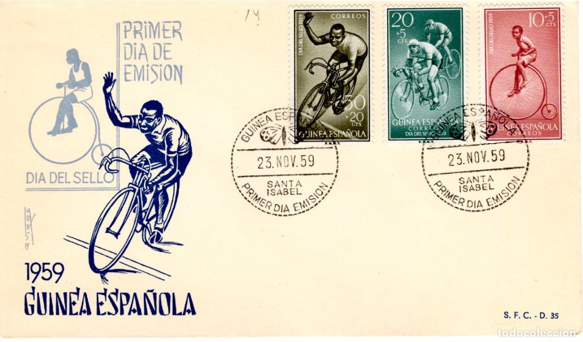 Stamps: SC54 Sobre del primer d&iacute;a no circulado GUINEA ESPA&Ntilde;OLA a&ntilde;o 1959 v.c. 2.30 &euro;