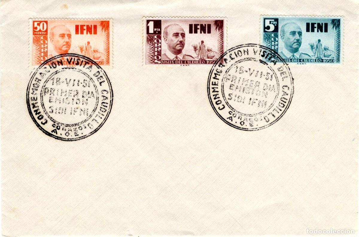 Selos: SC58 Sobre del primer d&iacute;a no circulado IFNI a&ntilde;o 1951 v.c. 41 &euro;