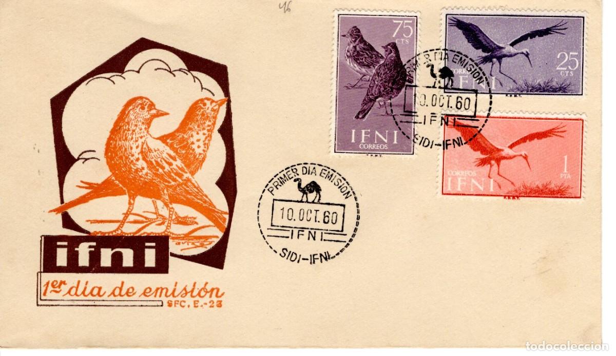 Francobolli: SC75 Sobre del primer d&iacute;a no circulado IFNI a&ntilde;o 1960 v.c. 6 &euro;