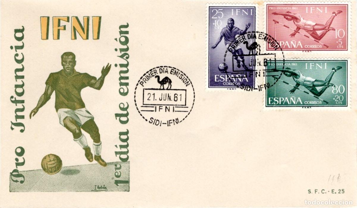 Selos: SC76 Sobre del primer d&iacute;a no circulado IFNI a&ntilde;o 1961 v.c. 20 &euro;